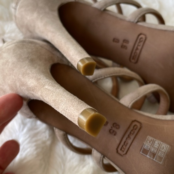 COACH LAVINA LEATHER STRAPPY HEELS PUMPS NWOT - Picture 6 of 11